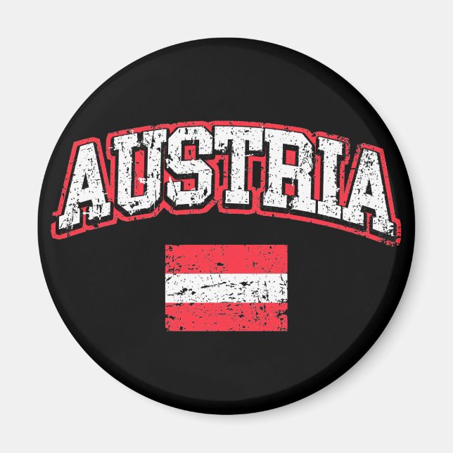 Österrike Flagga Magnet (Framsidan)