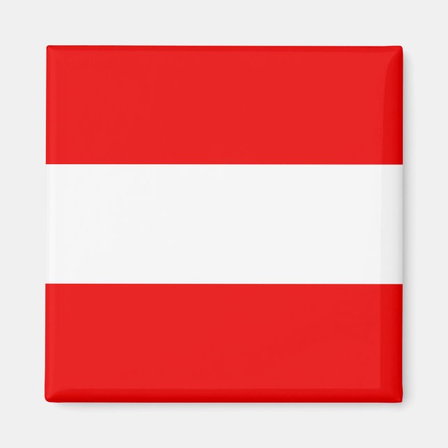 Österrike Flagga Magnet (Framsidan)