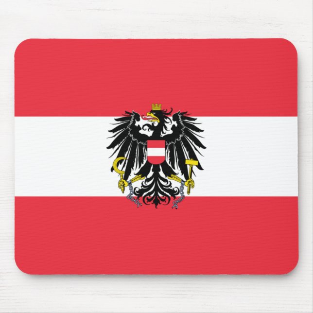 Österrike Flagga Musmatta (Framsidan)