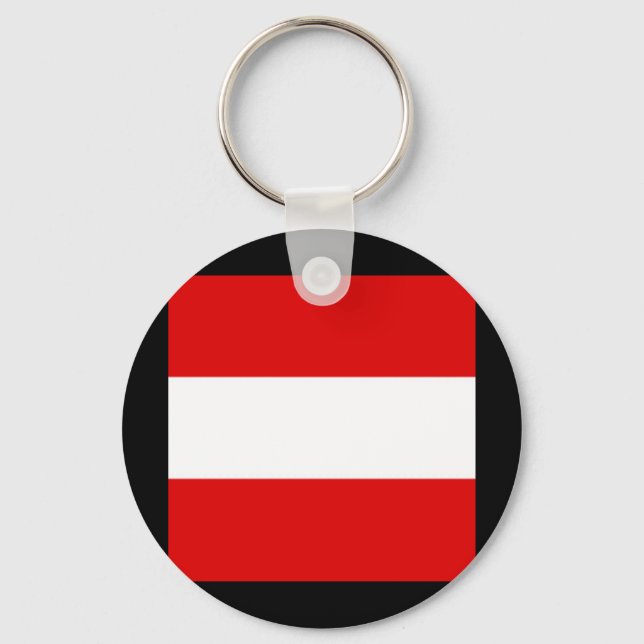 Österrike Flagga Nyckelring (Framsida)