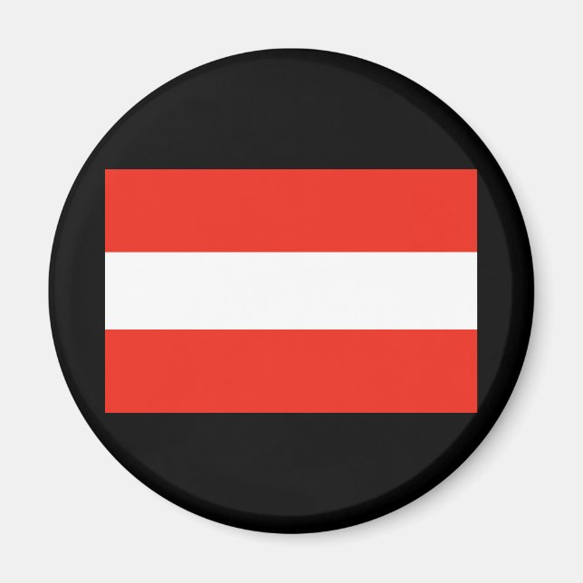 Österrike - Flagga / Österreich - flaggstat Magnet (Framsidan)