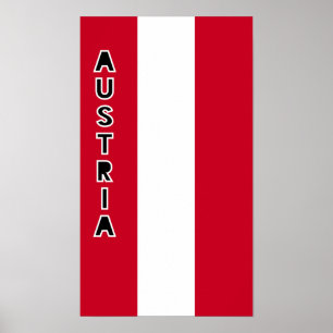Österrike Flagga Poster