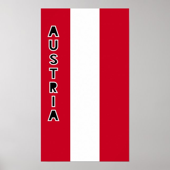 Österrike Flagga Poster (Framsidan)