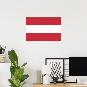 Österrike flagga poster