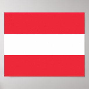 Österrike Flagga Poster