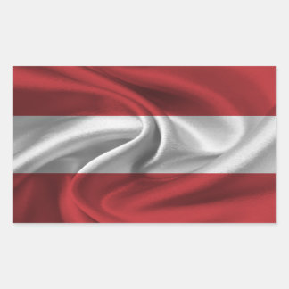 Österrike Flagga Rektangulärt Klistermärke