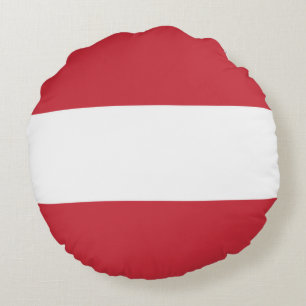 Österrike flagga rund kudde