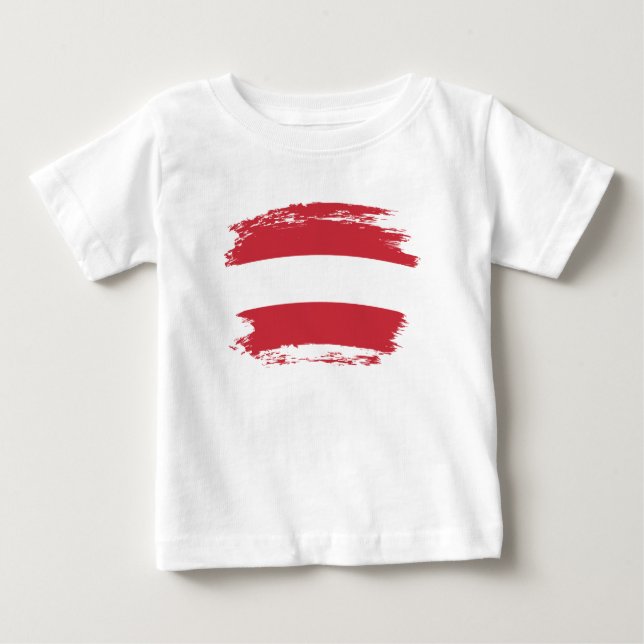 Österrike flagga t shirt (Framsida)