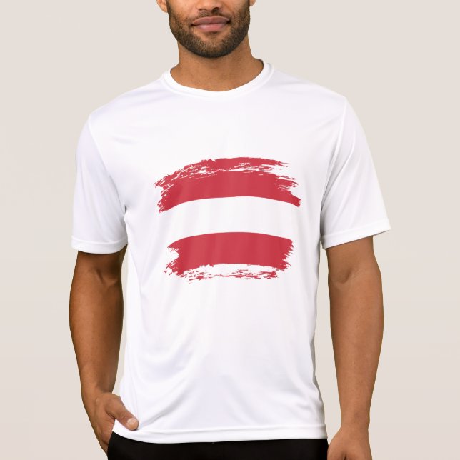 Österrike flagga t shirt (Framsida)