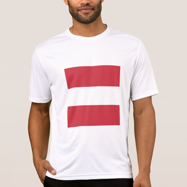 Österrike flagga t shirt (Framsida)