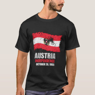 Österrike Flagga T Shirt Austria Independence