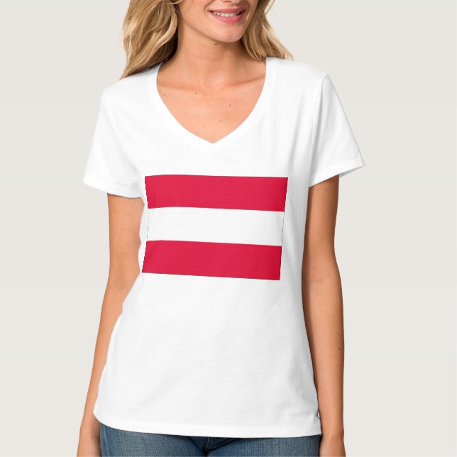 Österrike Flagga Tee Shirt (Framsida)