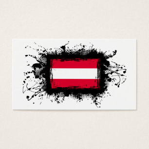 Österrike flagga visitkort