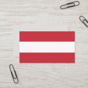Österrike flagga visitkort