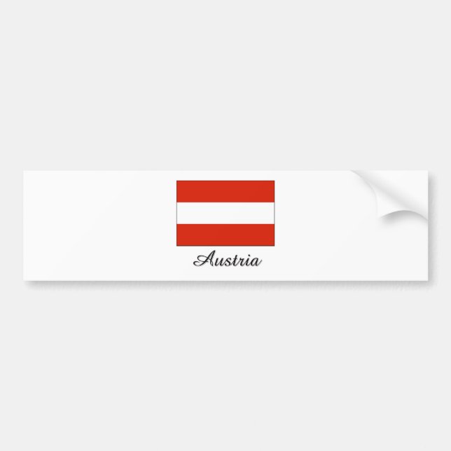 Österrike flaggadesign bildekal (Framsidan)
