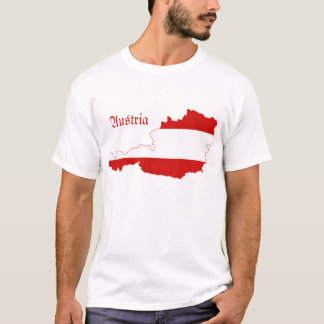 Österrike flaggakarta t shirt