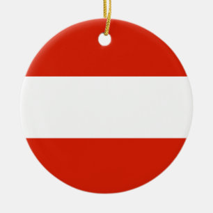 Österrike flaggaprydnad julgransprydnad keramik