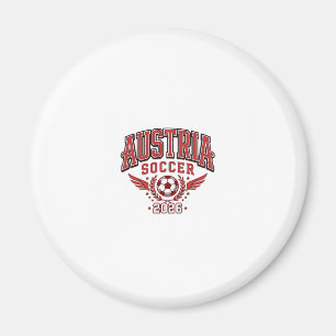 Österrike Fotboll 2026 Fotboll Fet Land Typografi Magnet