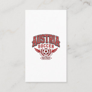Österrike Fotboll 2026 Fotboll Fet Land Typografi Visitkort