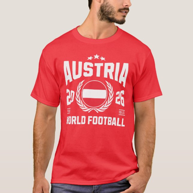 Österrike Fotboll 2026 T Shirt (Framsida)
