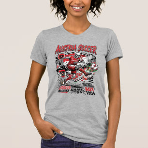 Österrike Fotboll Skelett Anfallare Nationer Affis T Shirt