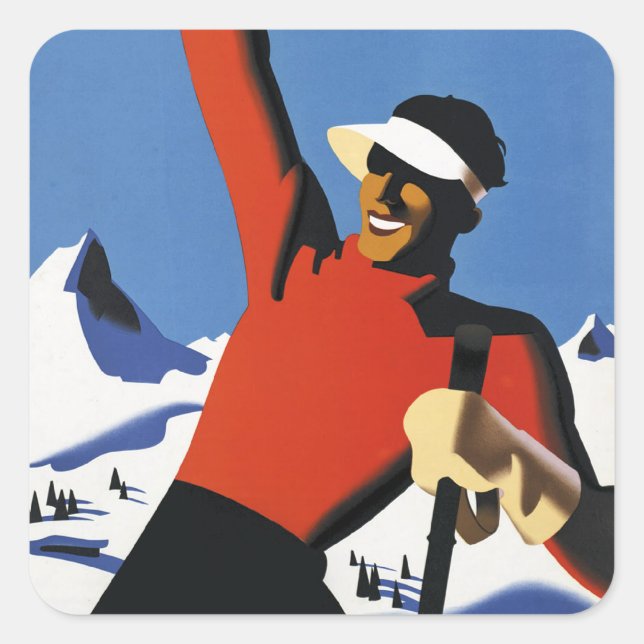 Österrike Fyrkantigt Klistermärke (Framsida)