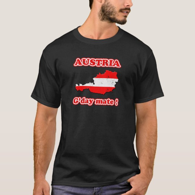 Österrike - G'day kompis! Tee Shirt (Framsida)