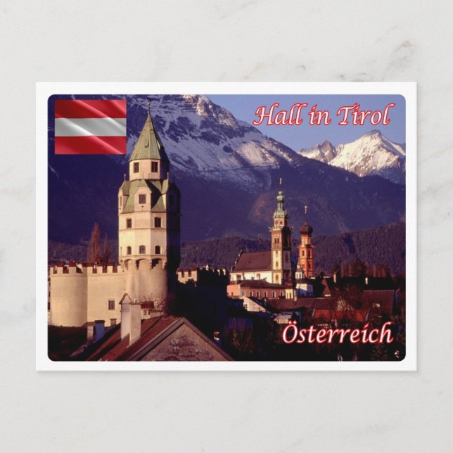 Österrike - Hall in Tirol - Vykort (Framsida)