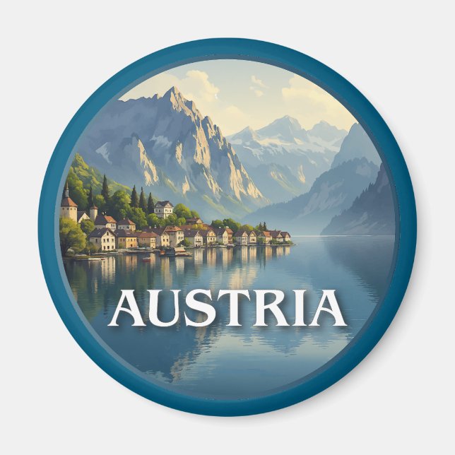 Österrike Hallstatt Europeiska unionen Magnet (Framsidan)