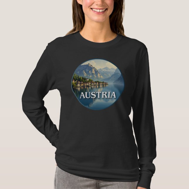 Österrike Hallstatt Europeiska unionen T Shirt (Framsida)