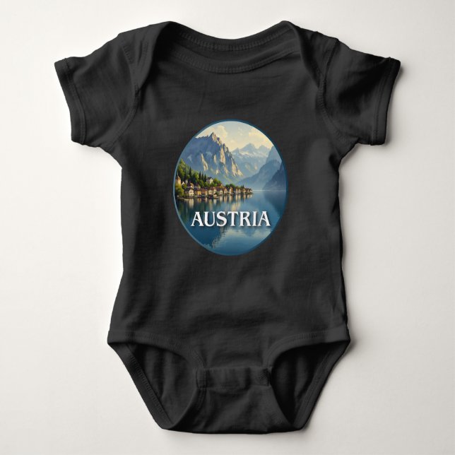 Österrike Hallstatt Europeiska unionen T Shirt (Framsida)