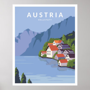 Österrike Hallstatt Poster
