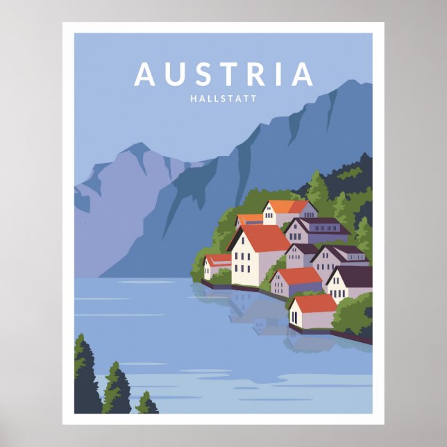 Österrike Hallstatt Poster (Framsidan)