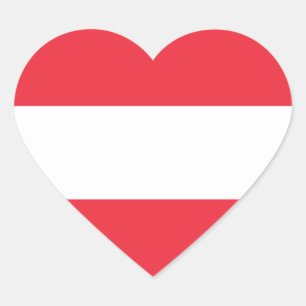 Österrike Hjärtformat Klistermärke