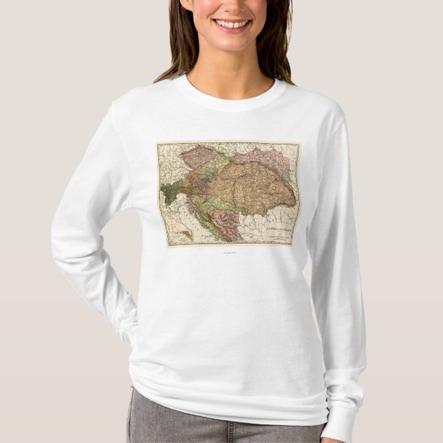 Österrike-HungaryPanoramic MapAustria-Ungern T Shirt (Framsida)