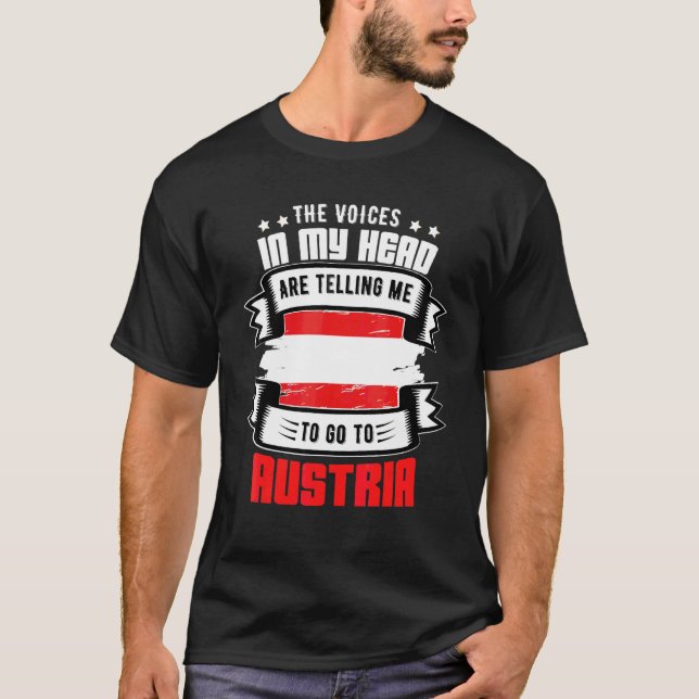 Österrike i mitt huvud t shirt (Framsida)