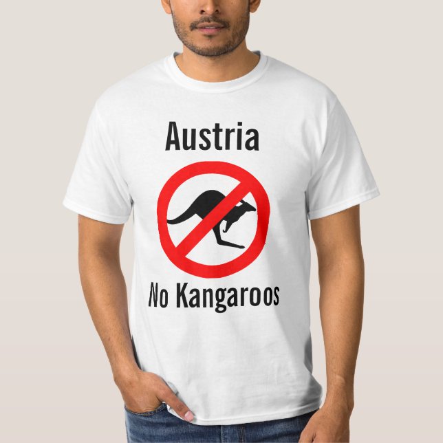 Österrike ingen känguruskjorta tee shirt (Framsida)