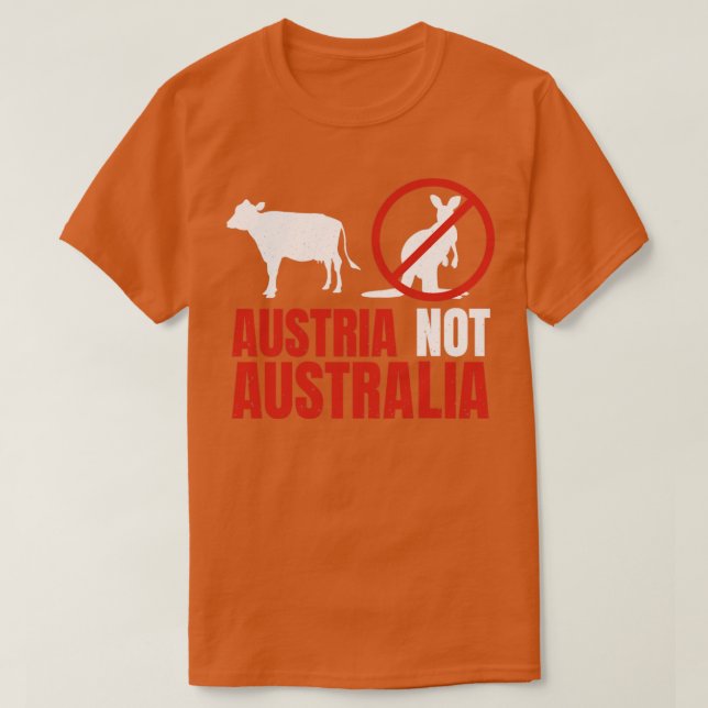 Österrike Inte Australien Kangaroos Funny Pun T Shirt (Design framsida)