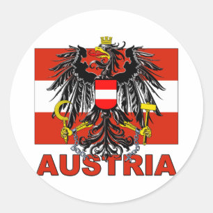 Österrike Jackar Arm Runt Klistermärke