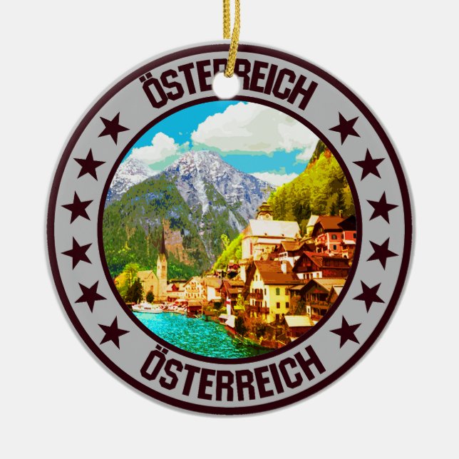Österrike Julgransprydnad Keramik (Framsidan)