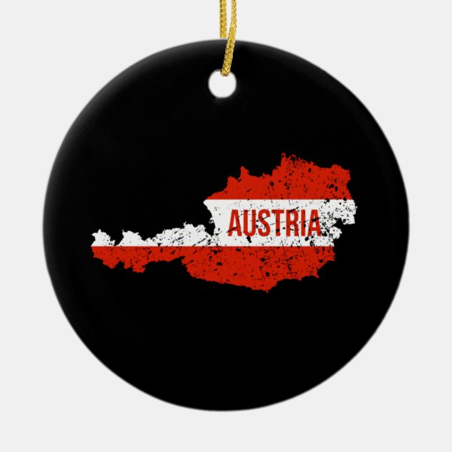 Österrike Julgransprydnad Keramik (Framsidan)