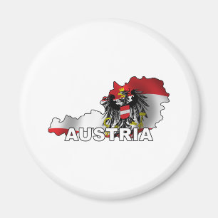 Österrike karta magnet