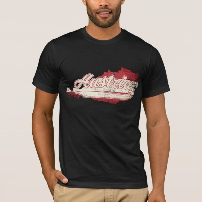 Österrike Karta T-shirt (Framsida)