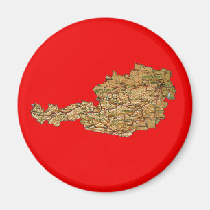 Österrike kartamagnet magnet