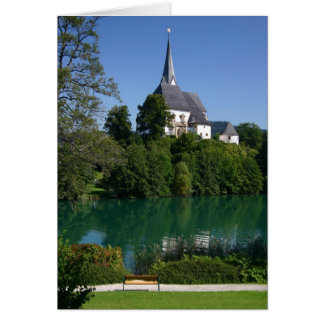 Österrike kyrka hälsningskort