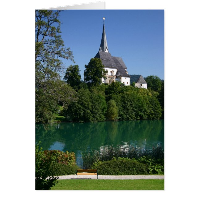 Österrike kyrka hälsningskort (Framsidan)