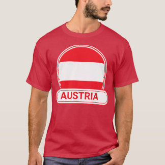 Österrike Land Badge Österrike Flagga T Shirt