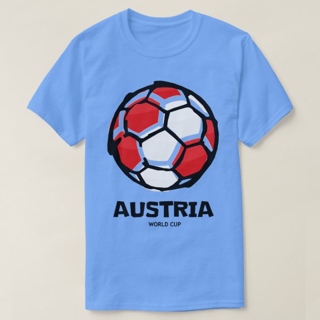 Österrike Land Flagga T Shirt (Design framsida)