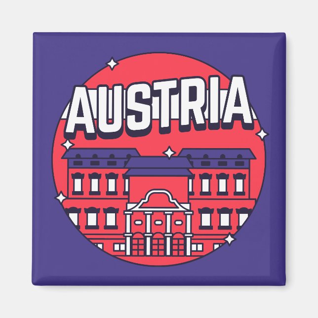 Österrike Magnet (Framsidan)