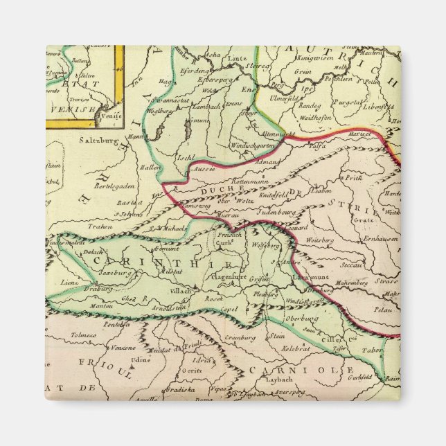 Österrike och Slovenien Magnet (Framsidan)